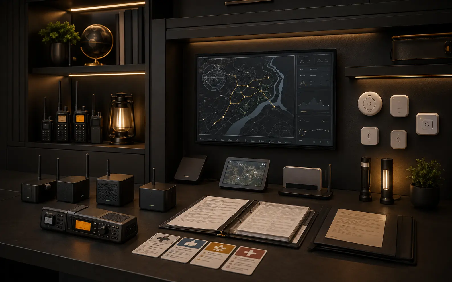 Emergency communication, sensor and offline information command hub